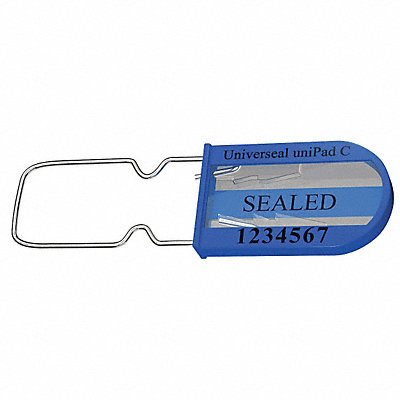 Padlock Seals Blue Acrylic PK50