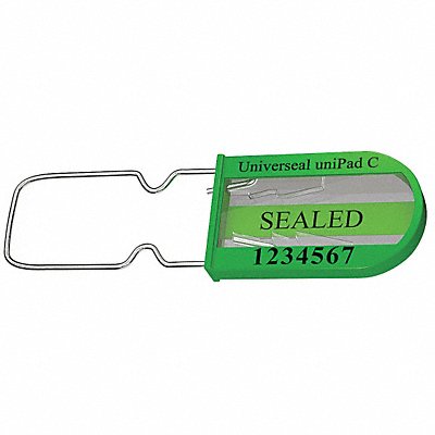 Padlock Seals Green Acrylic PK50