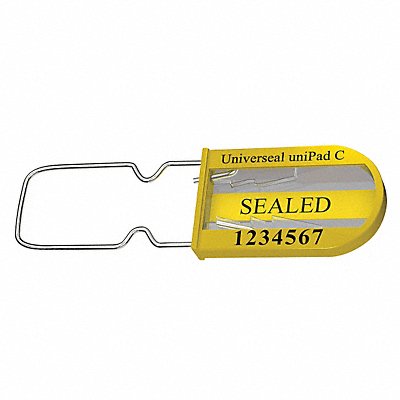 Padlock Seals Yellow Acrylic PK50