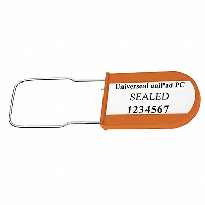 Padlock Seals Orange Acrylic PK50