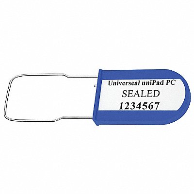 Padlock Seals Blue Acrylic PK50