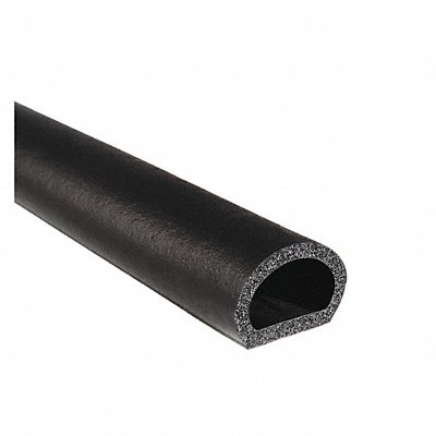 Rubber Seal D-Shaped Thick 1in H 125ft L