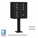 Cluster Box Unit Black 13 Doors 18 in W
