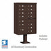 Cluster Box Unit Bronze 14 Doors 18in W
