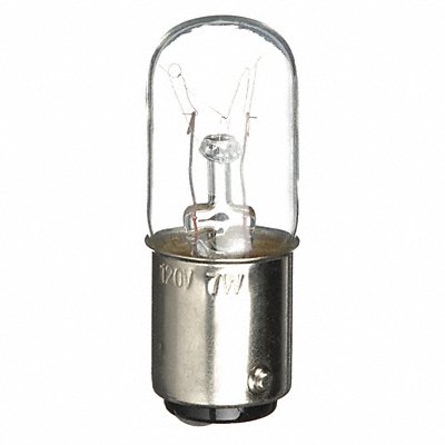 Incandescent 7W 120Vac/Dc Ba15D