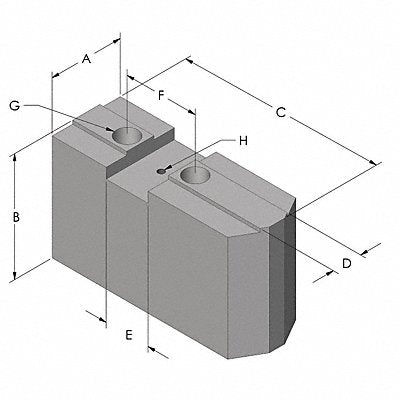 Lathe Jaw 1/2 Aluminum