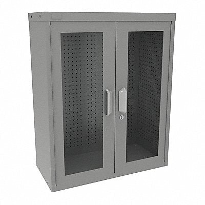 Pegboard Wall Cabinet 37 x30 x14 Gray