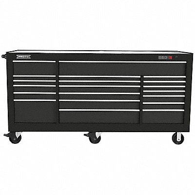 Rolling Cabinet Black 46-3/8 H 18 Drawer