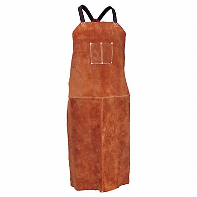 24X42 Dk Brwn Lth Bib Apron