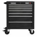 Rolling Tool Cabinet Black Heavy Duty