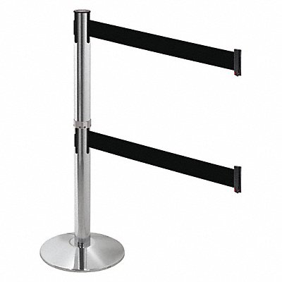 Barrier Post Aluminum Post Black Belt