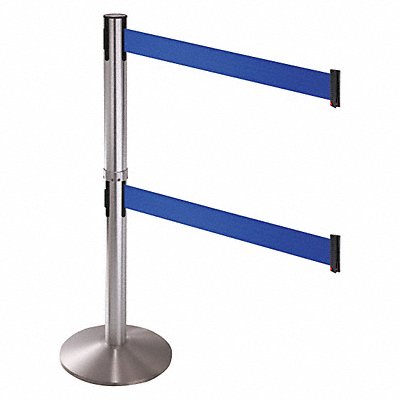 Barrier Post Aluminum Post Blue Belt