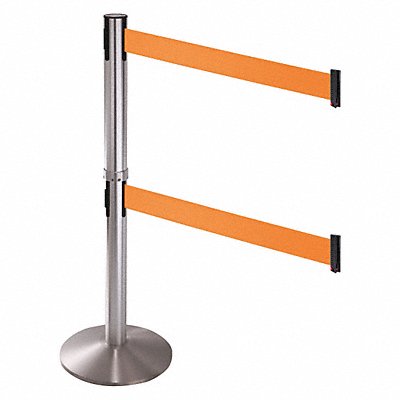 Barrier Post Aluminum Post Orange Belt