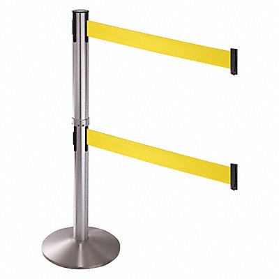 Barrier Post Aluminum Post Yellow Belt
