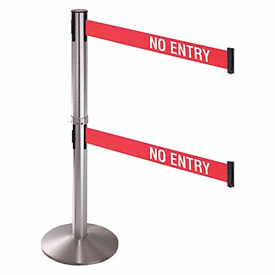Barrier Post SS Cast Iron Base No Entry