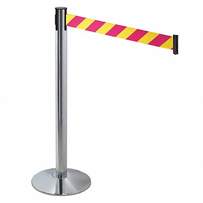 Barrier Post Gray Magenta/Yellow Belt