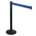 Barrier Post Blk Blue Belt Aluminum Post