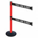 Barrier Post Black Blk/White Belt Sloped