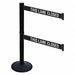 Barrier Post Blk Cast Iron 3 in Belt W
