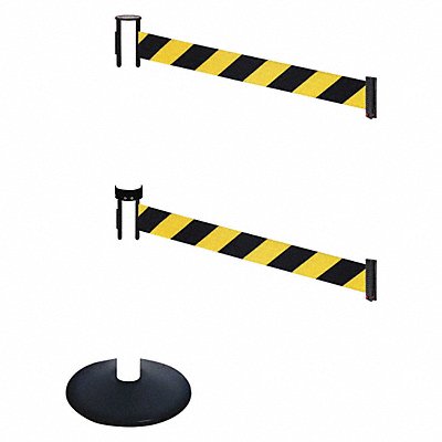 Barrier Post Black Black/Yellow Belt