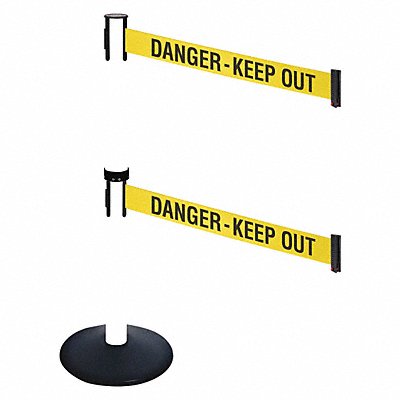 Barrier Post Black Yellow/Black Text