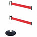 Barrier Post PVC Post Blk Red Belt 40inH