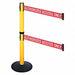 Barrier Post 40in. H Red/White Belt Text