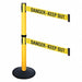 Barrier Post 40 in H Yellow/Black Text