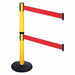 Barrier Post Blk Red Belt 2 Belts 40in H