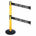 Barrier Post 40 in H Black/White Belt