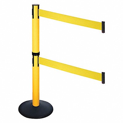 Barrier Post PVC Post Yellow Belt Sloped