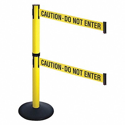 Barrier Post Yellow/Black Text 40 in H