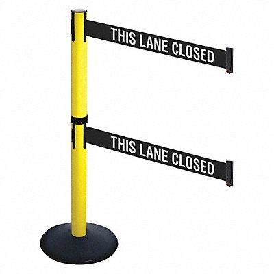 Barrier Post Blk Blk/White Belt 2 Belts