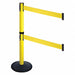 Barrier Post Black Yellow Belt 2 Belts