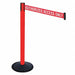 Barrier Post 40in. H Red/White Belt Text