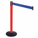 Barrier Post 40 in H Blue Belt w/Base