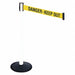 Barrier Post PVC Post Yellow/Black Text