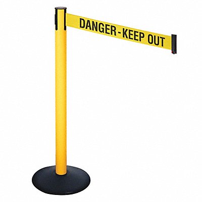 Barrier Post Ylw/Black Text 3 in Belt W