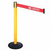 Barrier Post Red/White Belt Text 40in. H