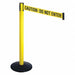 Barrier Post Ylw/Blk Text 14in Base Dia