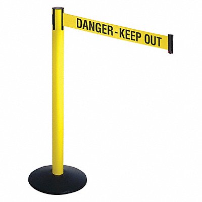 Barrier Post Ylw/Black Text 3 in Belt W