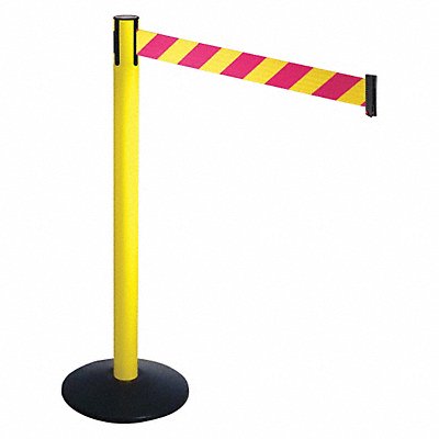 Barrier Post Black Magenta/Yellow Belt