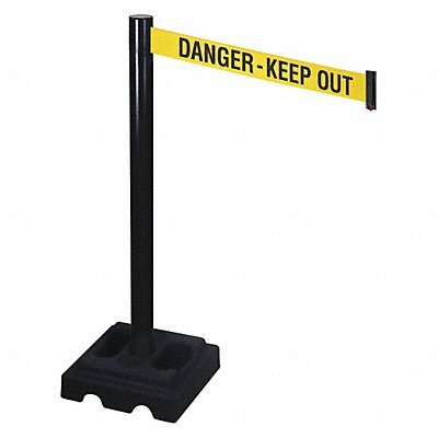 Barrier Post Black Yellow/Black Text
