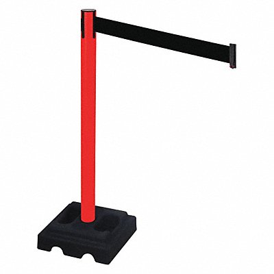 Barrier Post Black Black Belt Square