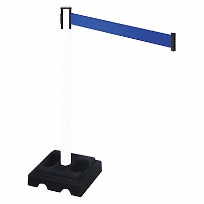 Barrier Post Black Blue Belt Square