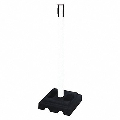 Belt Barrier Receiver Post White Color