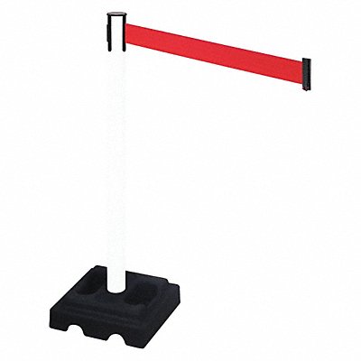 Barrier Post Blk Red Belt 10 ft Belt L