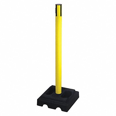 Belt Barrier Receiver Post Yellow 40 H