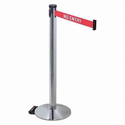 Barrier Post Gray 2 in Belt W No Entry
