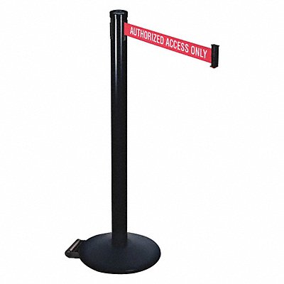 Barrier Post Black Red/White Belt Text